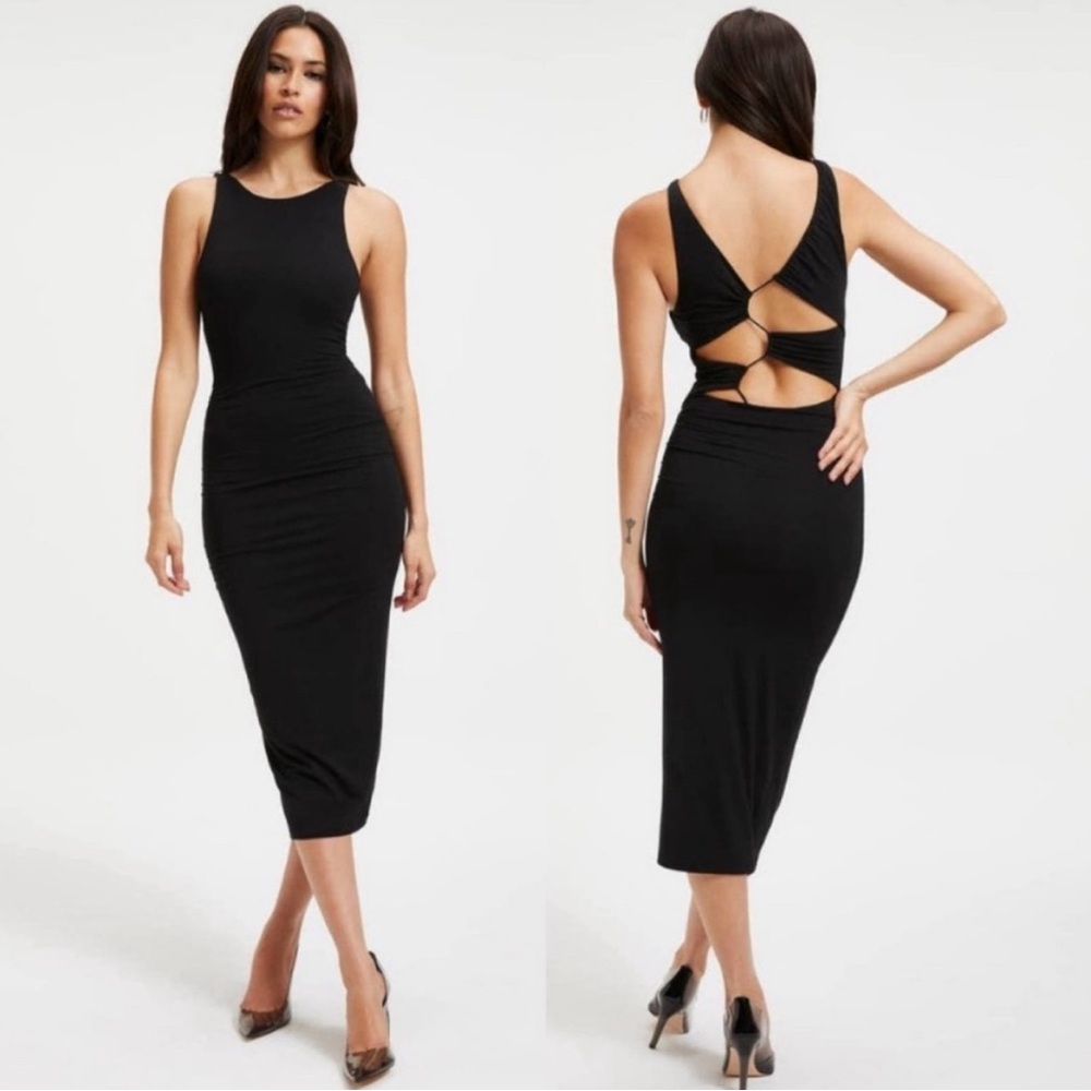 GOOD TOUCH '90S PLUNGE BACK DRESS Size 2 (Med)